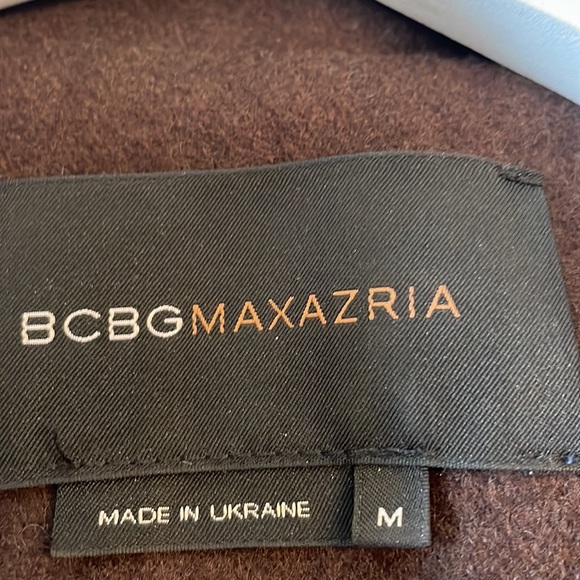 BCBG Max Azria Brown Military Style Wool Coat size M - Picture 10 of 14